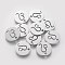 Non-Tarnish 304 Stainless Steel Charms, Flat Round with Constellation/Zodiac Sign, Leo, 12x1mm, Hole: 1.5mm