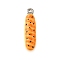 Alloy Enamel Pendants, Golden, Bread, 21.5x6x5.5mm, Hole: 1.4mm