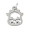 Non-Tarnish 304 Stainless Steel Pendants, Twelve Chinese Zodiac Charms, with Jump Ring, Cattle, 13x11x0.9mm, Hole: 3.1mm