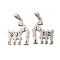 Non-Tarnish Mother's Day/Teachers' Day 201 Stainless Steel Pendants, Mother with Son & Daughter/Teacher with Students Charms, Stainless Steel Color, 26.5x21x1.4mm, Hole: 6.5x3.3mm