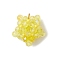 Glass Star Pendants, with Real 18K Gold Plated 304 Stainless Steel Jump Rings Loop & Seed Beads, Faceted, Yellow, 20x21x13mm, Hole: 3mm