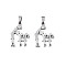 Non-Tarnish 201 Stainless Steel Pendants, Laser Cut, Human, Stainless Steel Color, 27x18.5x1.5mm, Hole: 3.5mm
