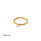 Stainless Steel Bamboo Joint Ring, Non-fading Fashion Ring, Real 18K Gold Plated, US Size 8(18.1mm)
