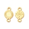 Rack Plating Alloy Connector Charms, Flat Round Links with Compass Pattern, Cadmium Free & Lead Free & Nickle Free, Matte Gold Color, 16.5x9.5x1mm, Hole: 1.8mm