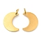 PVD Vacuum Plating 304 Stainless Steel Pendants, with Jump Ring, Moon Charm, Golden, 15x11.5x1.4mm, Hole: 3.2mm