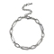 Anti-Tarnish 304 Stainless Steel Oval Link Chain Anklets, Stainless Steel Color, 8-1/8 inch(20.5cm)