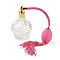 Alumina PVE Glass, Light Luxury Retro Air Bag Perfume Bottle Transparent Glass Spray Bottle, Hot Pink, 31.5cm, Capacity: 100ml(3.38fl. oz)