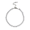 Rack Plating Brass Bracelets for Women, Platinum, Long-Lasting Plated, Lead Free & Cadmium Free, Heart, 7-1/4 inch(18.3cm)