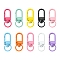 10Pcs 10 Colors Spray Painted Eco-Friendly Alloy Swivel Snap Hooks Clasps, Cadmium Free & Nickel Free & Lead Free, Mixed Color, 33.5x12.5x5mm, Hole: 5x9mm, 1pc/color