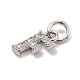 Буквица из латуни с подвесками из кубического циркония KK-Q814-26F-P-2