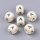 Печатные бусы из натурального дерева X-WOOD-T026-001A-2