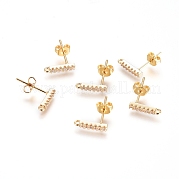 Латунные серьги-гвоздики из циркония KK-G389-38G