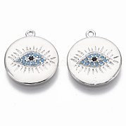 Латунные микро проложить кубического циркония подвески KK-R130-008P-NF