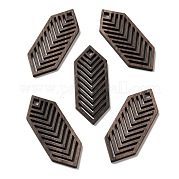 Полые подвески из орехового дерева WOOD-G018-05-1