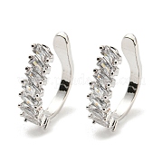 Серьги-каффы из прозрачного кубического циркония EJEW-G295-13P