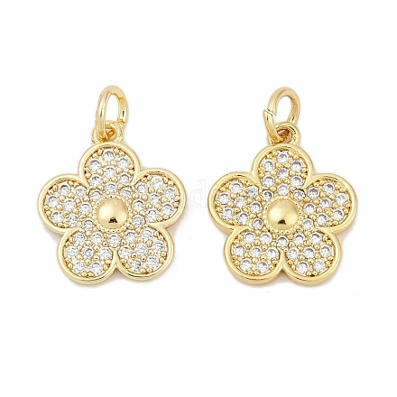 Латунные микро проложить кубического циркония подвески KK-C093-24G-1