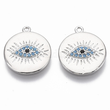 Латунные микро проложить кубического циркония подвески KK-R130-008P-NF-1