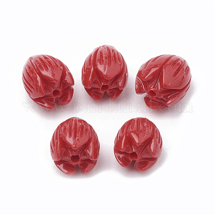 Окрашенные синтетические коралловые бусы CORA-N002-A-04E-1