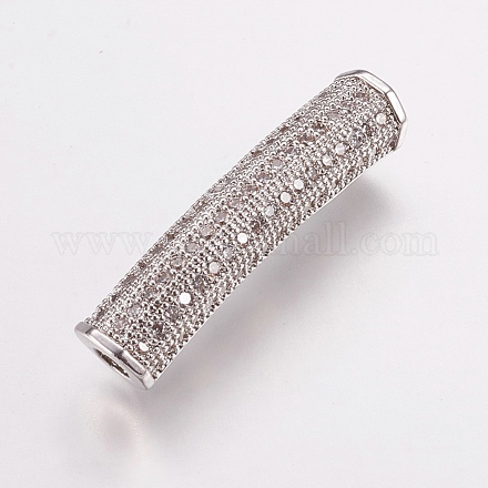 Латунные микро проложить кубических бусин циркония трубки ZIRC-E143-22P-1