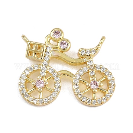 Латунные микропаве прозрачные подвески с фианитом KK-Z123-05G-1