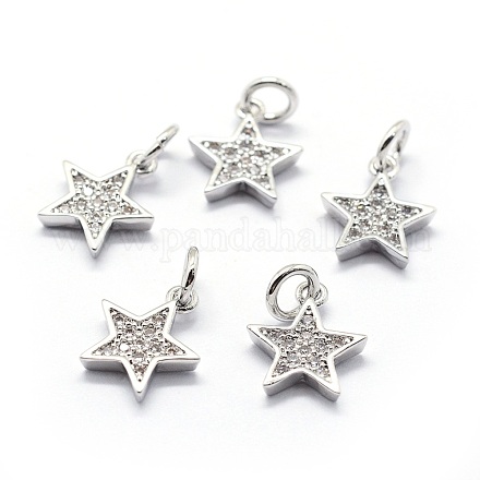 Латунные микро проложить кубического циркония подвески X-ZIRC-G087-35P-1