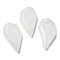 Natural Quartz Crystal Pendants, Rock Crystal Pendants, Faceted Half Heart Charms, 27x14x5.5mm, Hole: 1.5mm