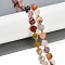 Natural YanYuan Agate Beads Strands, with Seed Beads, Faceted, Twist, 8.5~9x7mm, Hole: 1mm, about 35~40pcs/strand, 15.43~15.47''(39.2~39.3cm)