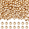 Beebeecraft 1 Box 260Pcs Round Spacer Beads 24K Gold Plated Brass 5mm Smooth Loose Ball Beads for Jewellery Making Charms Findings DIY Craft