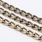Iron Twisted Chains Curb Chains, Unwelded, Antique Bronze, 5.5x3.5x1mm, about 164.04 Feet(50m)/roll