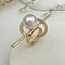 Ring Alloy & Iron & Plastic Pearl Finger Rings for Women, Golden, Inner Diameter: 18mm