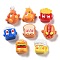 Opaque Resin Imitation Food Decoden Cabochons, Hot Dog & Beer & Bread, Mixed Shapes, Mixed Color, 20~29x17.5~23x12~14.5mm