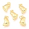 Alloy Pendants, Long-Lasting Plated, with Jump Ring, Foot, Real 18K Gold Plated, 15x9x3.5mm, Hole: 2.5mm