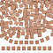 SUNNYCLUE 1 Box 240Pcs 2 Hole Beads 5x5mm Square Two Beads Beads Bulk Wood Color Japanese Tila Beads Seed Bead Loose Spacer Beads for Jewelry Making Beading Kits DIY Friendship Bracelets Supplies