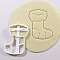 PP Plastic Cookie Cutters, Christmas Theme, Christmas Socking, 89x75mm