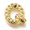 Brass Pendants, Hollow Letter Charms, Rack Plating, Long-Lasting Plated, Cadmium Free & Lead Free, Letter Q, 22.5x22.5x8mm, Hole: 5x2.7mm