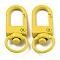Zinc Alloy Baking Paint Swivel Snap Hooks Clasps, Yellow, 33.5x13.5x5.5mm, Hole: 9mm