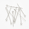 Tarnish Resistant 304 Stainless Steel Eye Pin, Stainless Steel Color, 20x0.7mm, Hole: 2mm