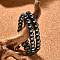 Synthetic Hematite Round Beaded Stretch Bracelet, for Women, Inner Diameter: 2 inch(5.2cm), Beads: 8mm