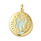 Brass Micro Pave Cubic Zirconia Pendants, with Enamel, Cadmium Free & Nickel Free & Lead Free, Real 18K Gold Plated, Oval, Shrimp, 25x17x6mm, Hole: 3.8mm