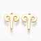 Ion Plating(IP) 304 Stainless Steel Charms, Constellation, Real 18K Gold Plated, Aries, 9.5x8x1mm, Hole: 0.5mm
