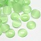 Cat Eye Cabochons, Half Round, Pale Green, 8x3mm