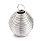 Non-Tarnish 304 Stainless Steel Spiral Bead Cage Pendants, Oval, Stainless Steel Color, 24x17.5mm, Hole: 5mm