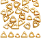30Pcs 3 Styles 925 Sterling Silver Spacer Beads, Triangle, Real 18K Gold Plated, 2.7~3.3x2.5~3.5x1.2~1.8mm, Hole: 1.2mm, 10pcs/style