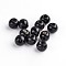 Natural Wood Beads, Rondelle, Lead Free, Dyed, Black, Beads: 8mm in diameter, hole:3mm