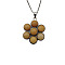 Natural Topaz Jade Flower Pendant Necklaces, 21.65 inch(55cm)