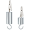 2Pcs 2 Style Iron Alligator Clips with Hook, for Braiding Disk, Platinum, 7.7~9.75cm, 1pc/style
