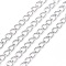 Brass Twisted Chains, Curb Chains, Soldered, with Spool, Lead Free & Nickel Free & Cadmium Free, Platinum, 3x2x0.45mm, about 301.83 Feet(92m)/roll