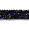 Transparent Electroplate Glass Beads Strands, AB Color Plated, Faceted, Bicone, Black, 4x4mm, Hole: 0.8mm, about 80~85pcs/strand, 30~32cm