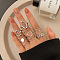 11Pcs Alloy Finger Rings, Oval/Rectangle/Leaf, Platinum, Inner Diameter: 16~19mm
