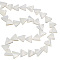 GOMAKERER 1 Strand About 34 Pcs Natural Shell Beads, Antique White Natural Shell Triangle Beads Strands Blank Flat Sea Shell Charms for Bracelet Necklace Jewelry Making